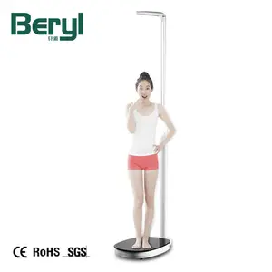 China Supply Electronic Height Weight Mass Fat BMI Balance Machine Voice Body Weight Scale