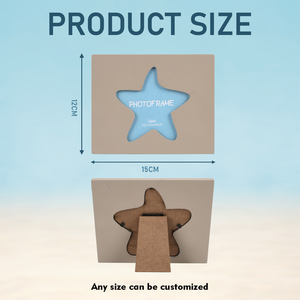 Mùa hè bãi biển theo chủ đề 4x4inch MDF Starfish Shaped khung ảnh cho nhà cà phê trang trí cửa hàng - Product Image 4