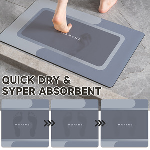 Alfombra de Baño de Tierra de Diatomeas Rectangular Antideslizante de Secado Rápido para Uso Doméstico Estilo Morandi - Product Image 4