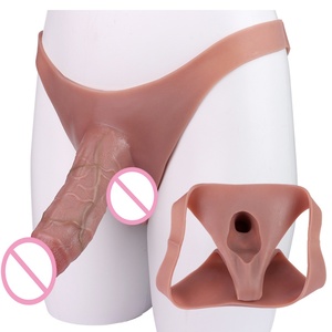 Strap-On <b>Dildo</b> Panties Ultra Elastic Silicone Wearable Panties Realistic Hollow <b>Dildos</b> G Spot Vagina Stimulator Sex Toys for Man - Product Image 1