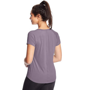 Personnalisé Nouveau Design Votre Propre Vêtements d'Entraînement pour Femmes Polyester Couleur Unie Slim Fit T-shirt à Manches Courtes avec le Meilleur Prix de BD - Product Image 3