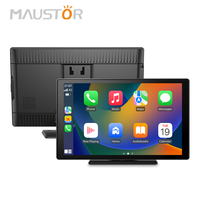 Maustor, reproductor de DVD para coche Carplay inalámbrico automático Android de 9 pulgadas con pantalla IPS, compatible con funciones inversas, Radio para coche