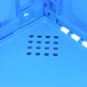 미니 적재 창고 AGV 로봇 사용 플라스틱 접이식 보관 용기 상자 토트 상자