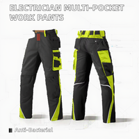 Pantalon de travail d'électricien personnalisé, antibactérien, unisexe, impression en relief, sac suspendu pour clé à molette, vêtements de travail en polyester