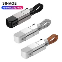 Câble de charge rapide PD 60W, câble magnétique USB porte-clés 6 en 1, 4 en 1, câble de données en alliage Ziny