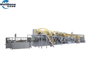 WellDone Meilleur prix Servo complet en forme de T Machines à couches pour bébés zéro déchet Machines de fabrication de papier à l'état neuf utilisant de la pâte de bois - Product Image 1