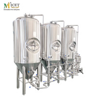 Équipement de brassage artisanal MICET, système de brasserie automatisé de 500 L, cuves de fermentation, kit de tuyauterie, conception compacte pour les petites brasseries