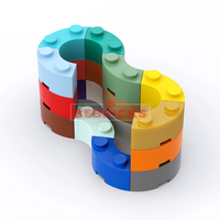 BEBRICKS Série de pièces de construction 3063 Briques à coins arrondis 2x2 Macaroni avec encoche à goujon, pièce de bloc de construction, ensemble de briques MOC