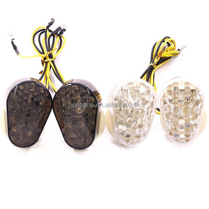 Feu de position latéral 15 LED pour motos de grande cylindrée, lentille fumée noire et transparente, lumière jaune - Product Image 4