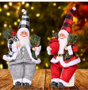 Christmas Decorations Santa Claus Ornaments Standing Posture Christmas Gift Backpack Old Man Home Table Decoration - Product Image 2
