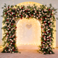 Décoration d'arche de mariage en fleurs de soie, fleurs artificielles, arrangement d'arche de mariage, décoration de fond d'arche de mariage
