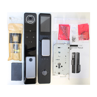 Serrure de porte intelligente Locstar Tuya, contrôlée par application, avec reconnaissance faciale, empreinte digitale, code numérique, poignée à tirer et à pousser, caméra de surveillance