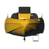 Bateau de pêche familial neuf avec garantie d'un an, coque en HDPE, console centrale, idéal pour les centres de villégiature