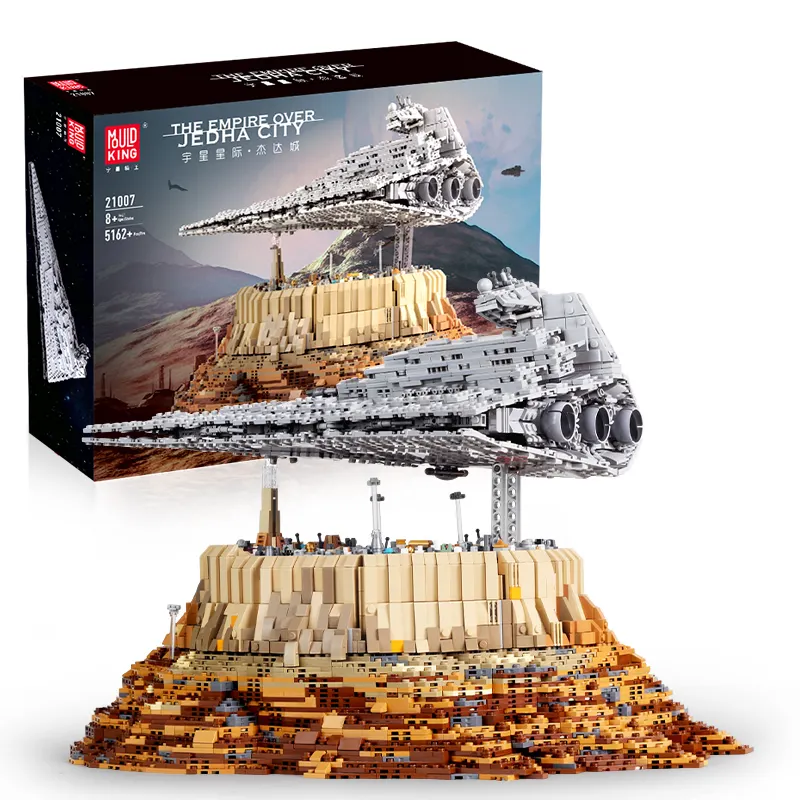 Best sell Mould King MOC 21007 Star Plan Destroyer cruise ship The Empire Over Jedha City compatible with all Major brands legoi