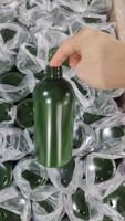 Bouteille en plastique PET transparente de 300 ml et 500 ml pour huile d'olive, sauce tomate, sauce chili, ketchup, emballage vert mat