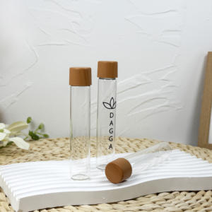 Emballage de tube de verre pré de preuve d'enfant de la coutume 118mm roulé avec le couvercle résistant d'enfant - Product Image 1