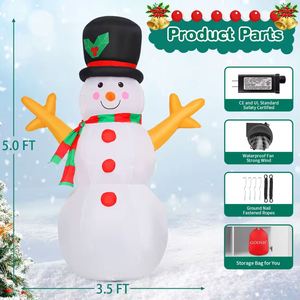 Décoration de Noël gonflable personnalisée de 1,5 m pour enfants, à usage extérieur, avec lumières LED et en polyester - Product Image 6