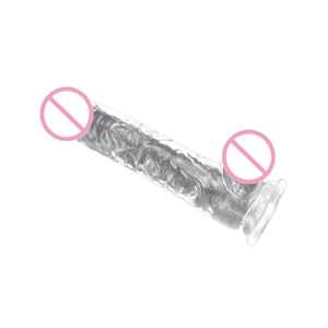 Großhandel Anpassbare Flexible Weiche Transparente Kristall-Dildos Massagegerät Sexspielzeug Realistischer Saugnapf-Basis aus TPE - Product Image 1