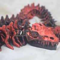 Dragón Esqueleto Articulado Gigante de Plástico Impreso en 3D de 72 cm con Mandíbula Móvil, Totalmente Articulado, Temática Animal, Colores Personalizados al por Mayor, D&D