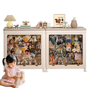 <span class=keywords><strong>Meuble</strong></span> de rangement transparent à roulettes pour jouets d'enfants, organiseur de jouets pour la chambre d'enfant, organisation domestique avec roulettes - Product Image 3