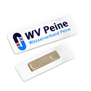 Targhette Personalizzate con Logo in Plastica, Etichette Acriliche con Spilla di Sicurezza per Abbigliamento - Product Image 3