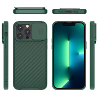 Étui magnétique pour objectif d'appareil photo avec fenêtre coulissante de protection complète pour la série Apple iPhone, coque antichoc pour iPhone 12/13/14/15/16