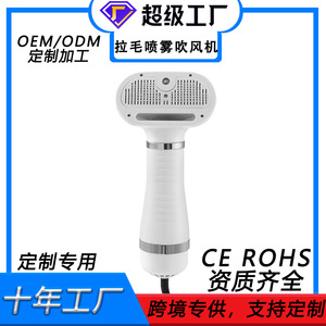 Pet Hair Dryer 4 In 1 Hot Air Comb <b>Spray</b> Grooming Tool For Dog Charging ABS Material <b>Silver</b> Green Gold - Product Image 4