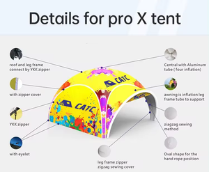 سعر المصنع CATC 8m كبير مختوم شرفة قابلة للنفخ للإعلان عن الأحداث الخارجية معرض Tende sterne - Product Image 5