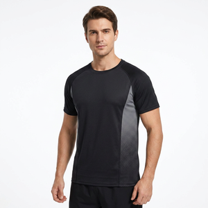 Camisetas de Cuello Alto para Hombre, Casuales, de Lona, Transpirables, de Secado Rápido, Deportivas, para Correr, Gimnasio, Entrenamiento, Manga Corta, Serigrafiadas - Product Image 6