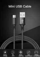 Cable Micro USB V8 Universal de Alta Calidad para Teléfono Móvil, 1M 2M 3M 2.4A, Cable de Transferencia de Datos de Carga Rápida de Nailon para Computadora e Impresora