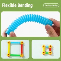 Tubes Pop flexibles avec connecteurs multi-angles, blocs de construction DIY, jouet de construction créatif pour un jeu imaginatif