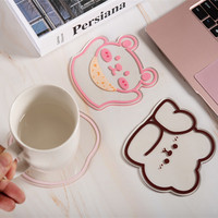 Sous-verre multifonctionnel en forme de fleur, style INS, pour tasses à café et à thé, personnalisable avec logo OEM, vente en gros