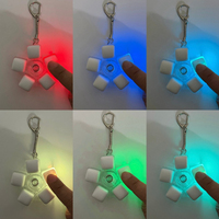 Porte-clés anti-stress Macaron rotatif en forme de bouton, clavier de poussoir, gadget amusant pour la décompression