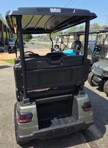 Voiture de golf électrique 4 roues, batterie lithium 24V, double moteur 400W, style moderne, toit noir, lumières LED bleues - Product Image 5
