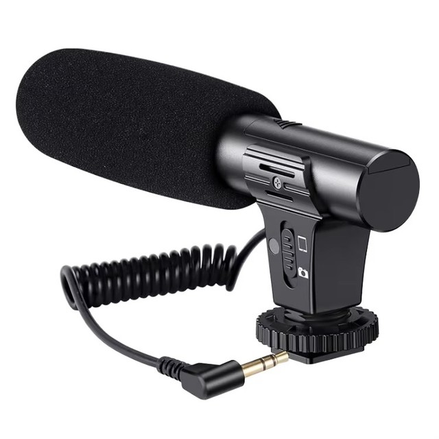 D1398 Professional Wired Boom Microphone for Camera Recording Handheld Video Microphone for Camcorder and DSLR Camera