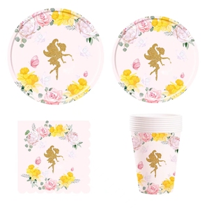 DAMAI - Juego de Vajilla de Papel Desechable para Fiestas de Cumpleaños, Platos de Papel Desechables - Product Image 4