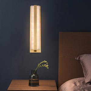 Simple Rectangulaire Chambre De Luxe Villa Albâtre Salon Fond Applique Murale Hôtel Couloir Chevet Applique Murale - Product Image 3