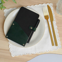 Nouvelle pochette porte-comptes en bois et cuir pour restaurant, café, hôtel, bar – Rangement pour reçus et menus