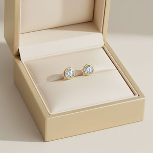 Hot Selling Trendy Design Fine Jewelry Wholesale 18K Solid Gold Real Natural Diamond Stud <b>Earrings</b> Gift For Women Daily Wearing - Product Image 6