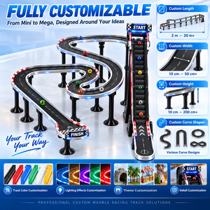 Circuit de course à billes lumineux surélevé à plusieurs niveaux avec logo personnalisé pour adultes - Product Image 6