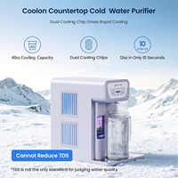 Distributeur d'eau froide filtrée 1,2 L – Filtre à eau idéal pour appartements, studios et locations à court terme – Élimine le chlore et les PFAS