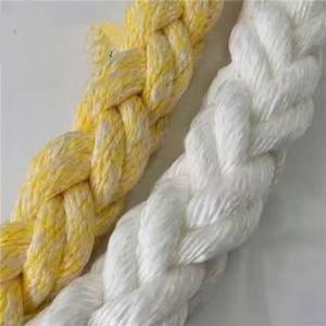 Corde marine blanche de 36 mm en nylon <span class=keywords><strong>polyamide</strong></span> PA torsadé à <span class=keywords><strong>8</strong></span> brins pour le remorquage d'amarrage général de navires - Product Image 4