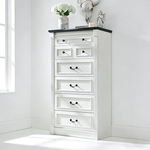 <span class=keywords><strong>Commode</strong></span> de style campagnard à 7 tiroirs, coiffeuse et <span class=keywords><strong>commode</strong></span> à cinq tiroirs avec colonnes romaines - Product Image 2