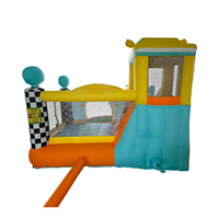 Château gonflable multifonctionnel pour usage domestique avec toboggan et piscine