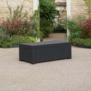 Baule portaoggetti rettangolare multifunzionale ecologico Diva Outdoor in resina per riporre attrezzi, cuscini, utensili per barbecue - Product Image 3