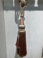 Accessoires de luxe, grande boule de soie à franges pour accrocher au mur, attache pour rideau, décoration de la maison