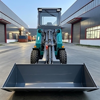 Loader Teleskopik Artikulasi Pabrik Sumber, Bersertifikasi CE, Mini Wheel Loader Teleskopik dengan Boom Hidrolik dan Lampiran Bucket