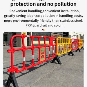 Barrière de sécurité routière Shunlu A034 2100 mm jaune/rouge en HDPE/PVC, protection IP65, pour parking - Product Image 5