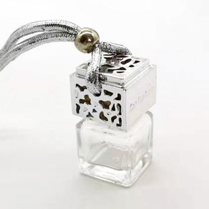 Difusor de aceite esencial de alta calidad de 8ml, botella de vidrio, botella de Perfume vacía cuadrada, botella colgante para coche - Product Image 3