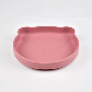Factory <b>Bear</b> Baby Feeding Bowl <b>Cute</b> Silicone Plate Animal Kid Friendly Suction for Toddler Weaning Bpa Free - Product Image 3